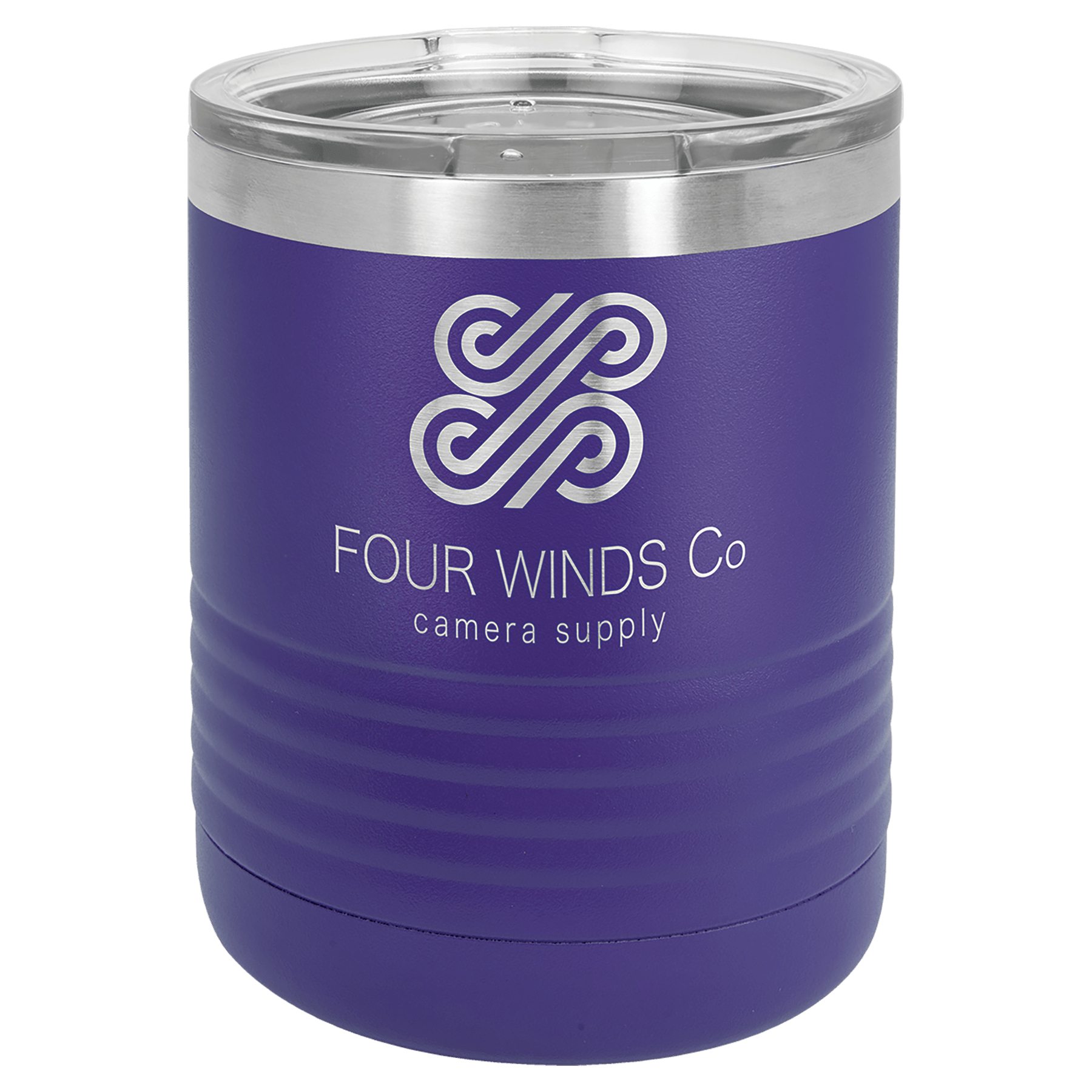 10 Oz. Stainless Steel Vacuum Insulated Ringneck Tumbler With Clear Lid 4