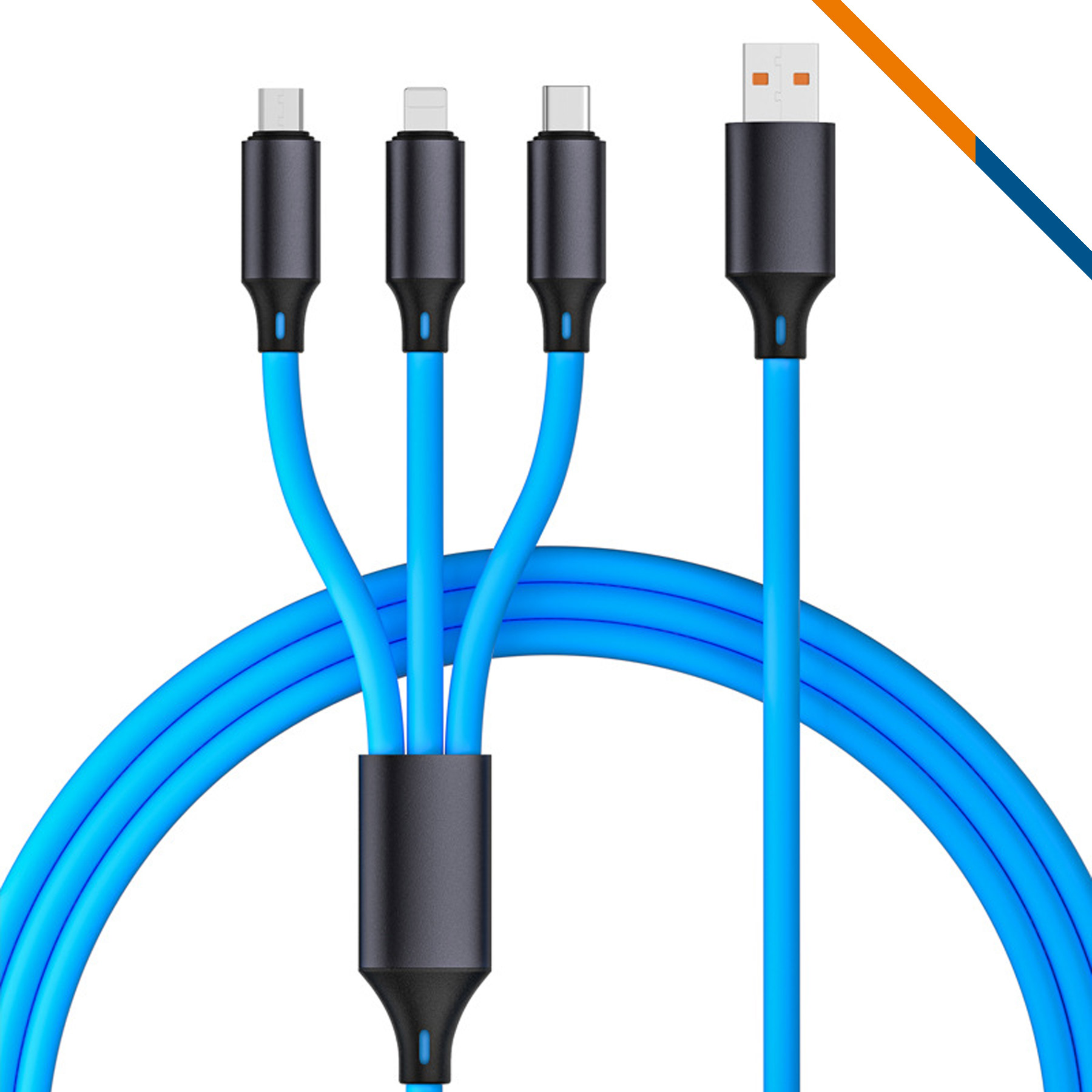 Pasor 3in1 Fast Charging Data Transfer Cable 8