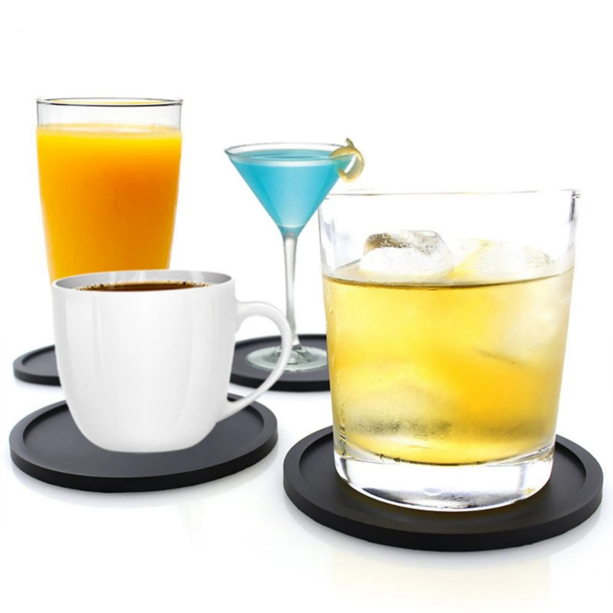 Silicone Coaster Set of 4 with Holder 5