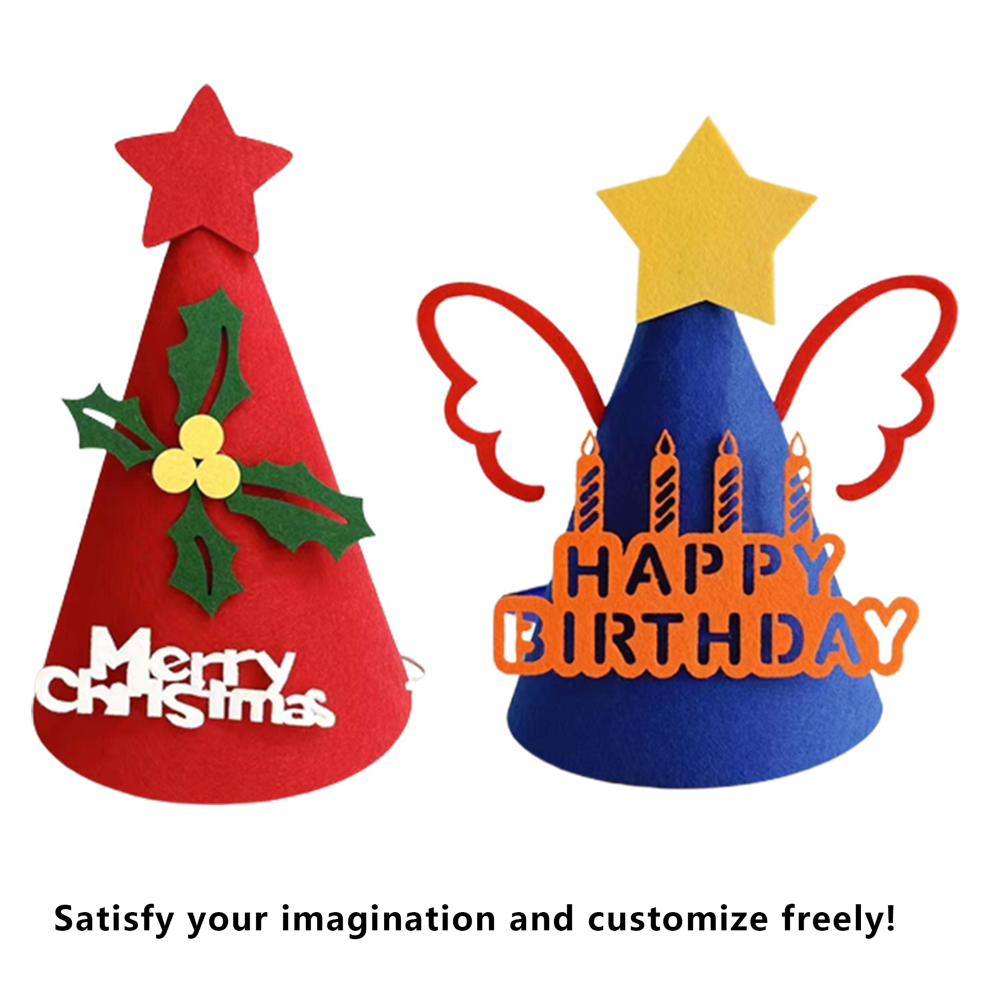 DIY Felt Hats for Christmas and Birthday Celebrations 1