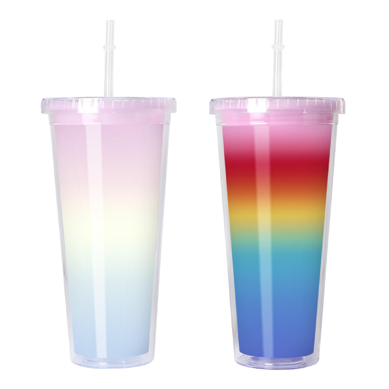 24oz BPA Free Plastic Color Changing Water Bottle With Straw 3