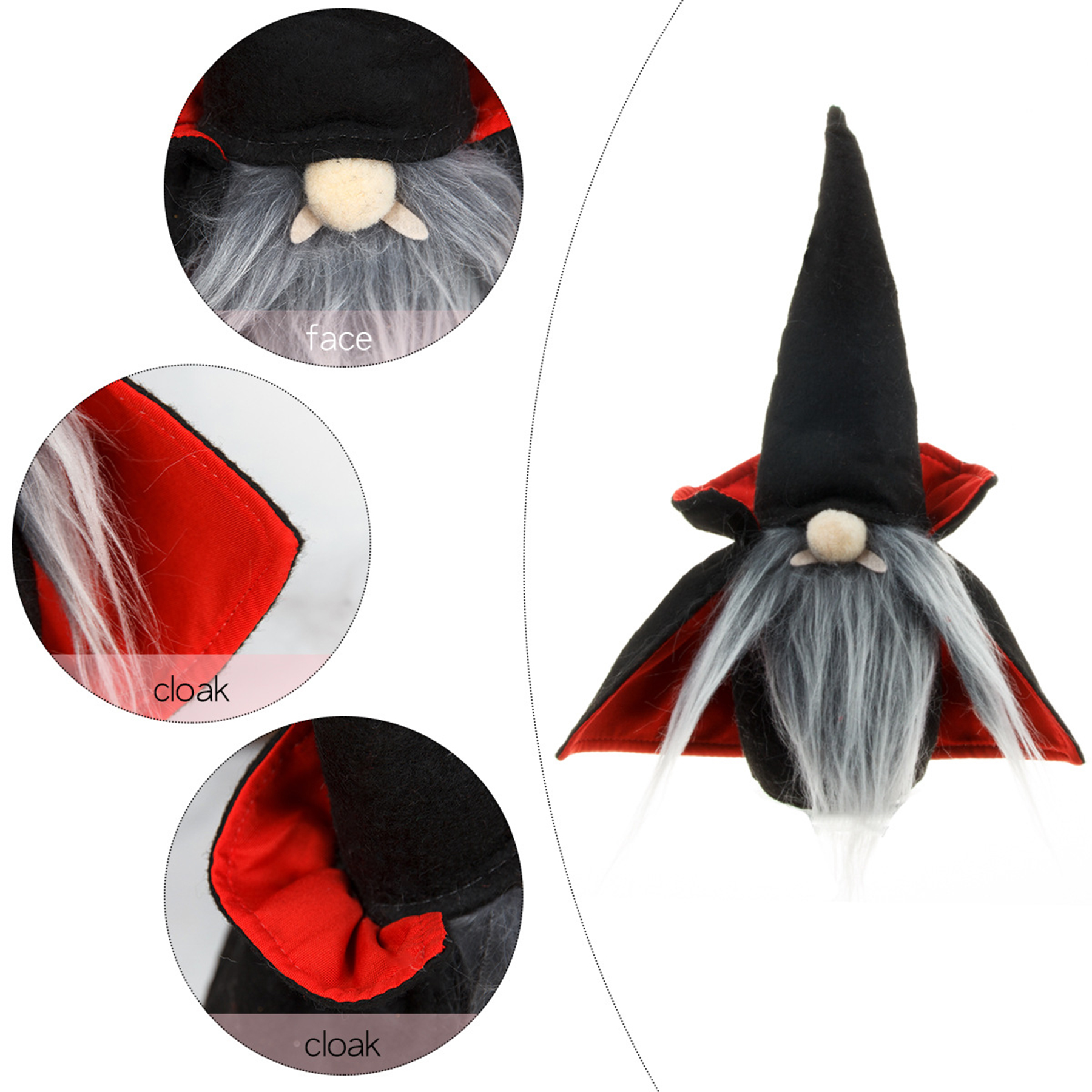 Christmas Halloween Witch Gnomes Plush for Tier Tray Decor 4