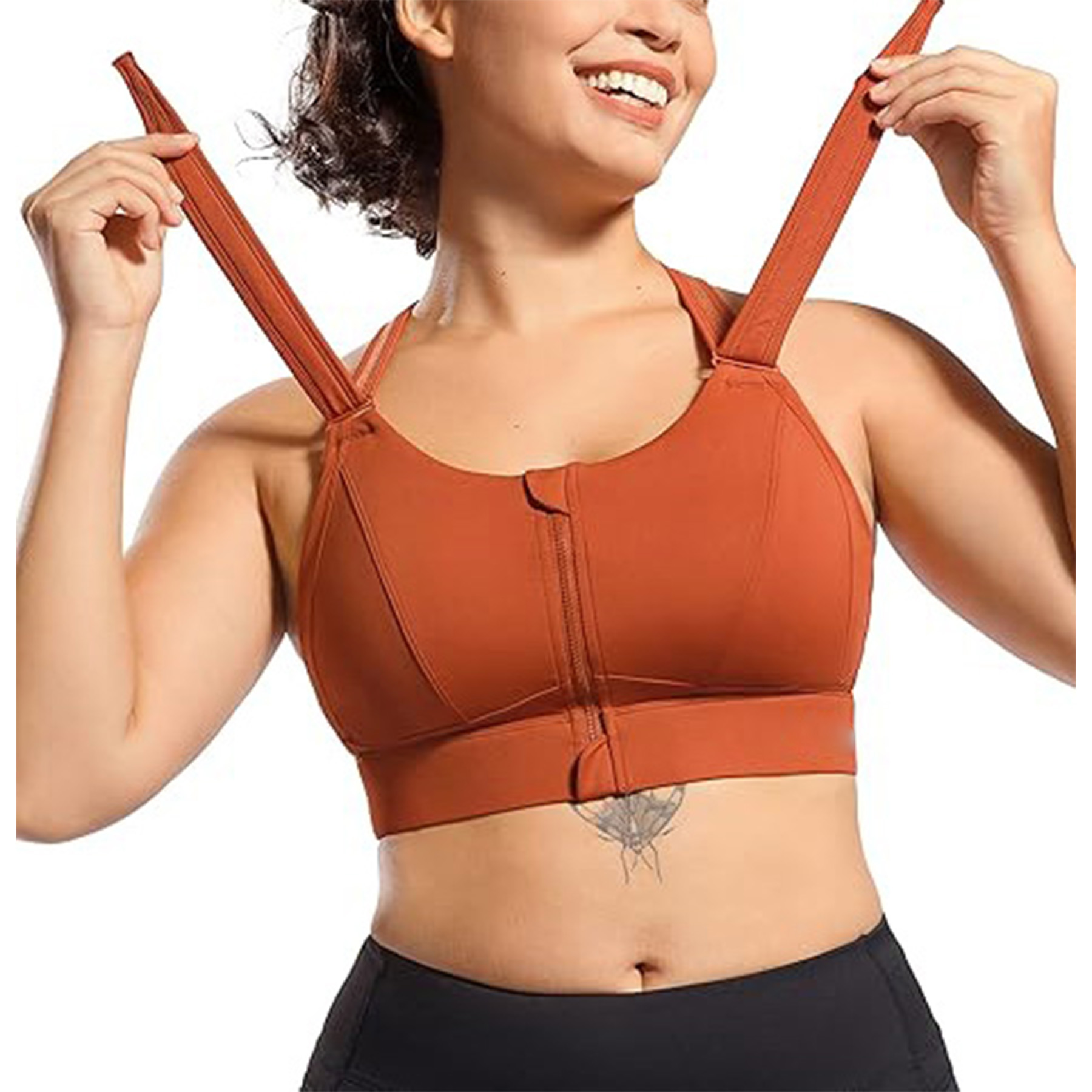 Women's Adjustable Zipper Front Bra 16