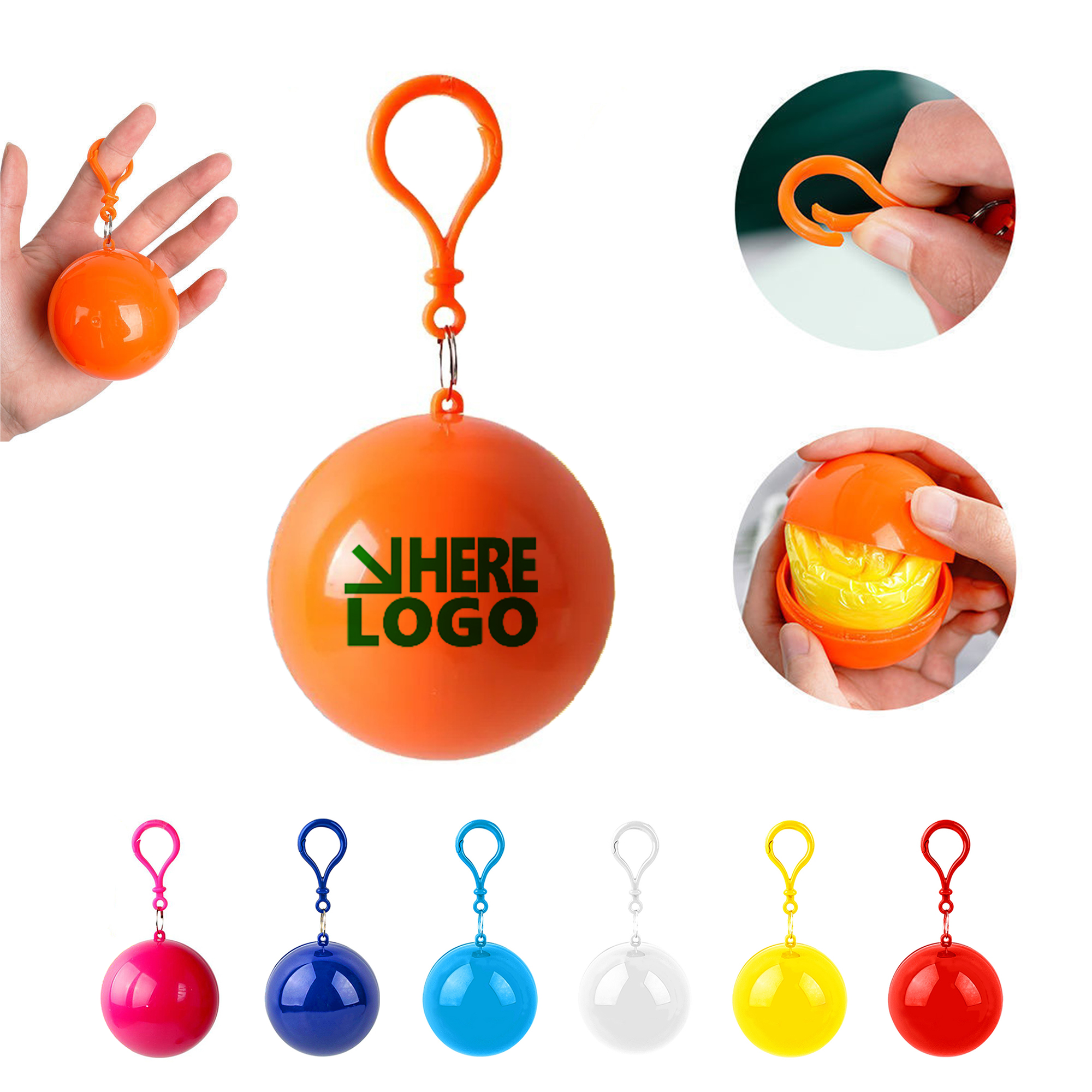 Portable Disposable Rain Ponchos in a Ball MOQ 50 2