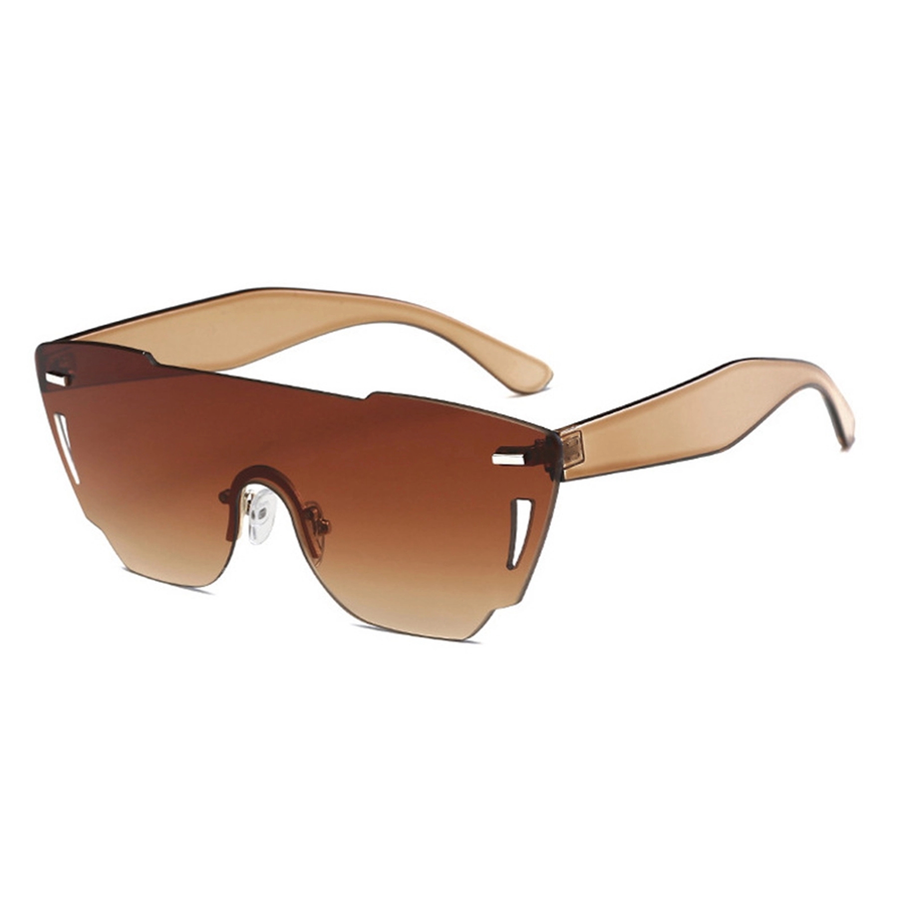 Oversized Rimless Carved Sunglasses 4