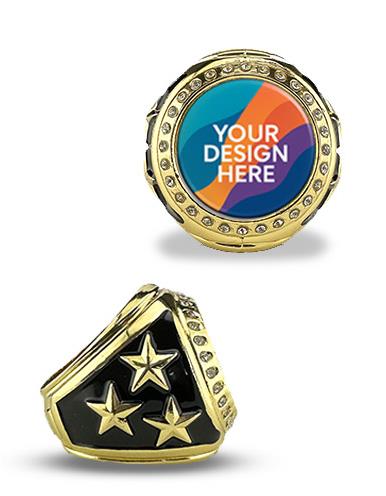 Premium Custom Bling Championship Ring Gold 2