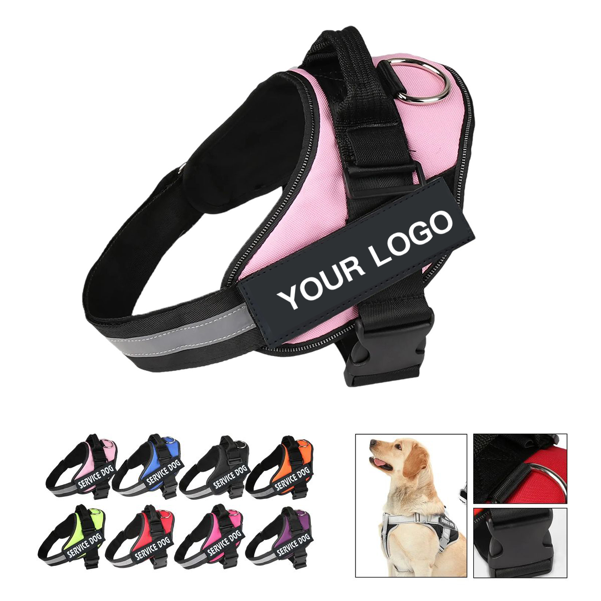 Breathable Mesh Dog Harness with Reflective Strips 2
