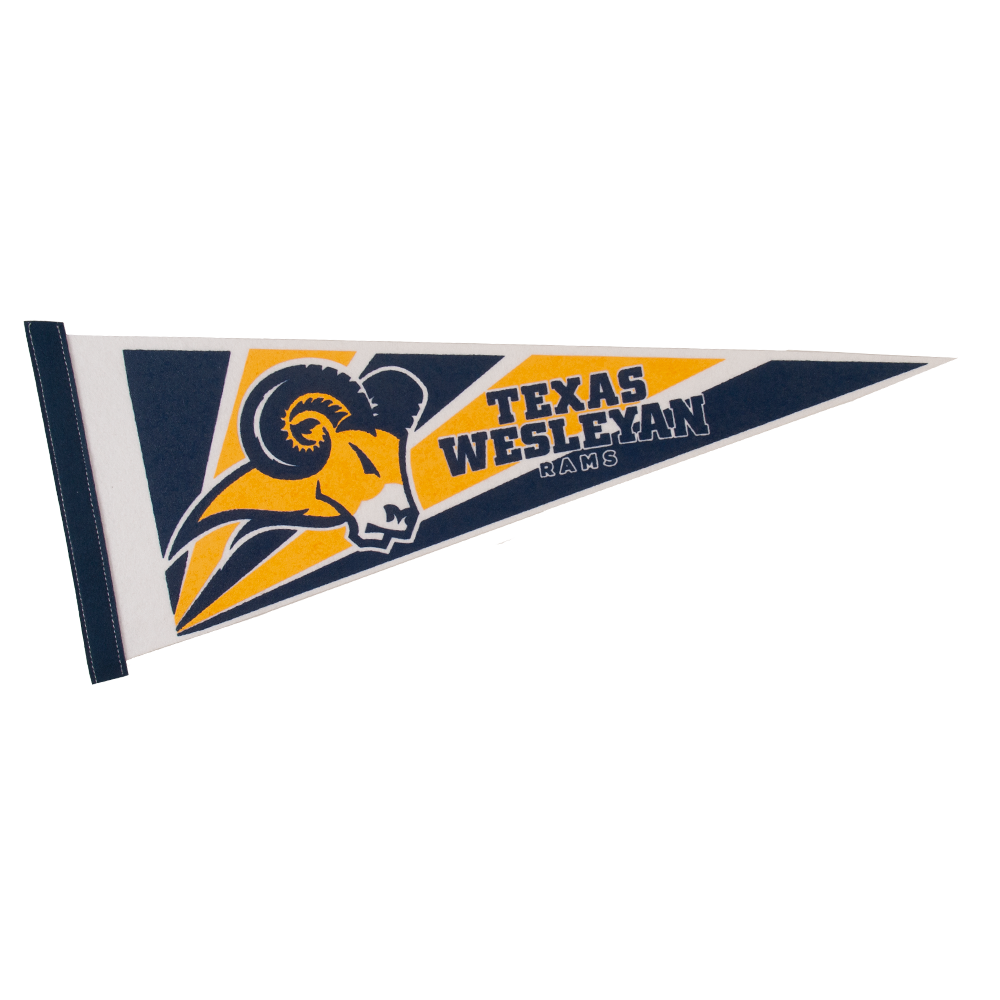 9" x 24" White Felt Pennant 2