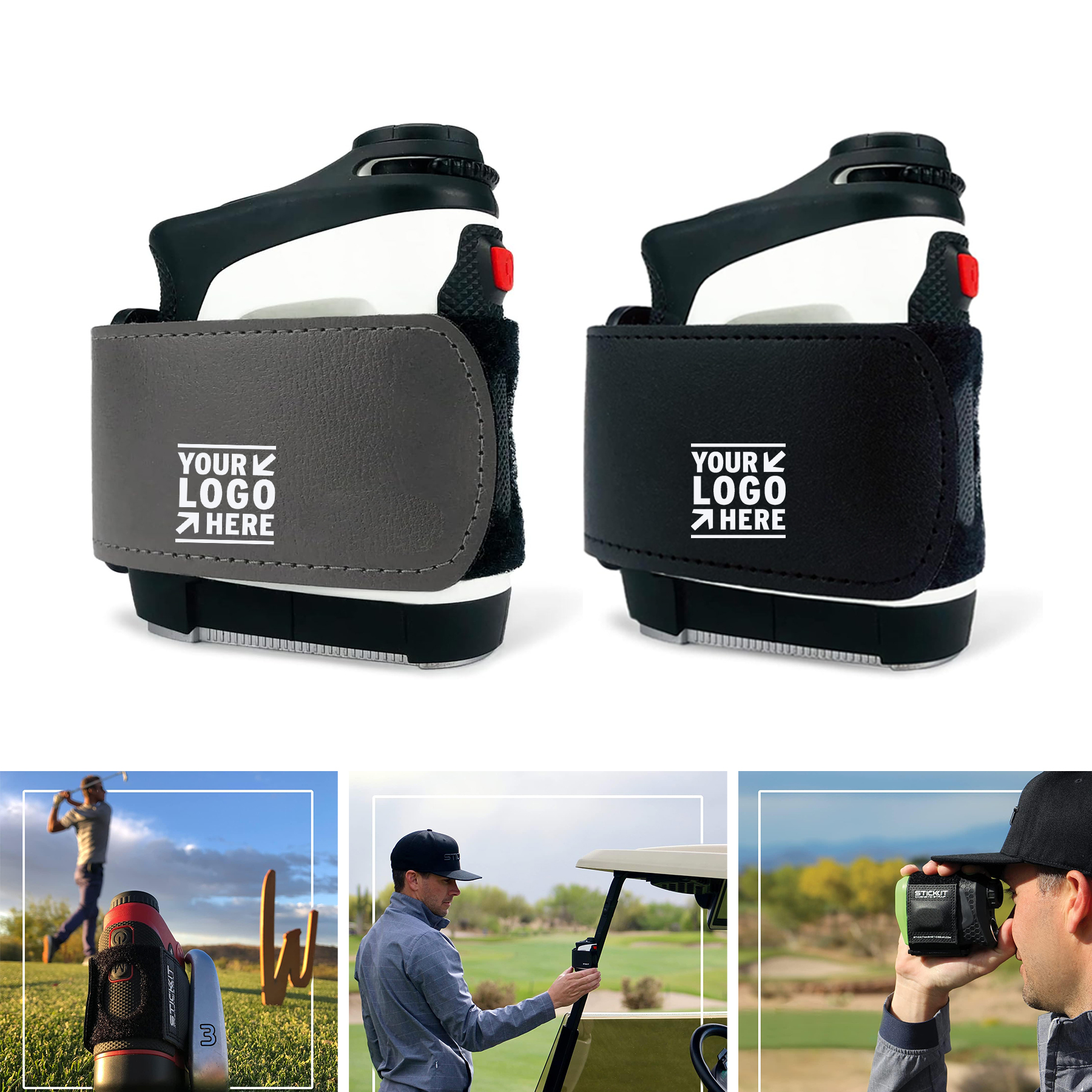 Adjustable Size Strong Magnet Securely Hold to Golf Cart Club Magnetic Rangefinder Strap