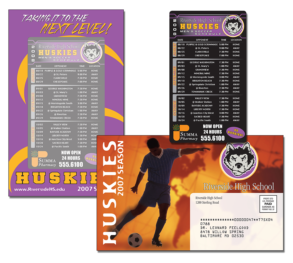 School Magna-Peel Postcard (8.5x5.25) - Laminated with 3.5x6 Magnet (25 mil.) - 14 pt. 2