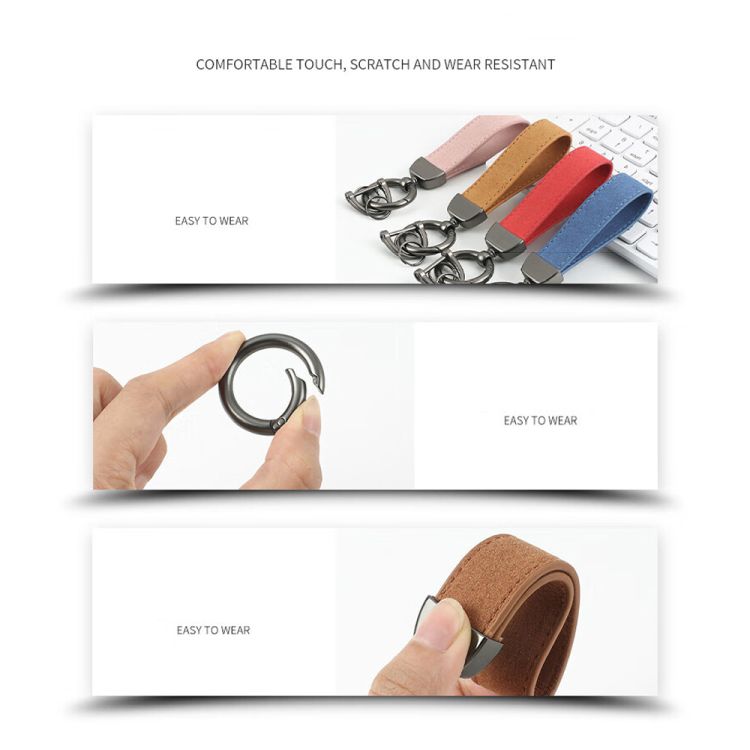 Universal Durable Leather 360 Degree Rotatable Keychain 2