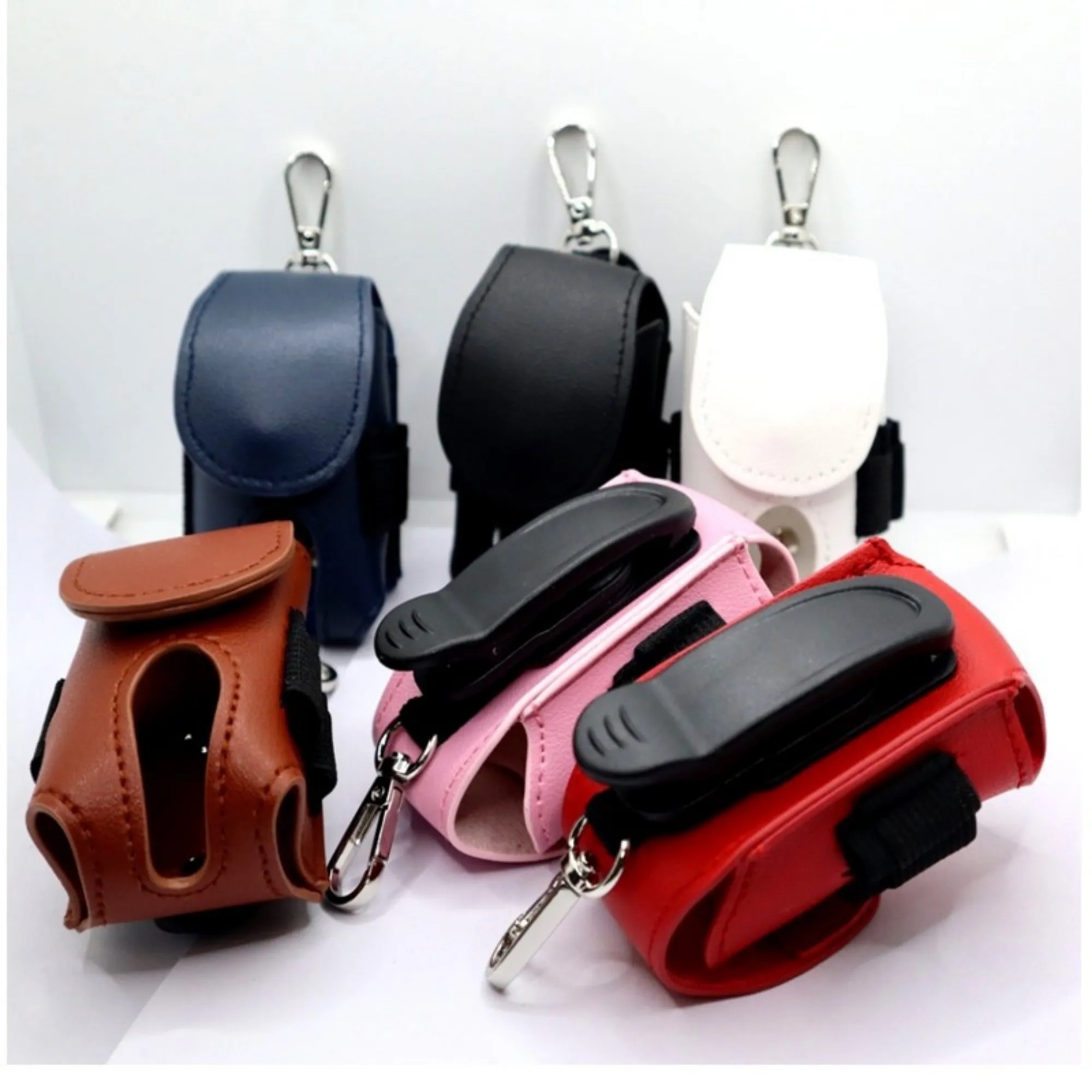 Personalized Leather Golf Ball Pouch Bag 17