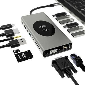 Wireless Charging USB C HUB Adapter 2