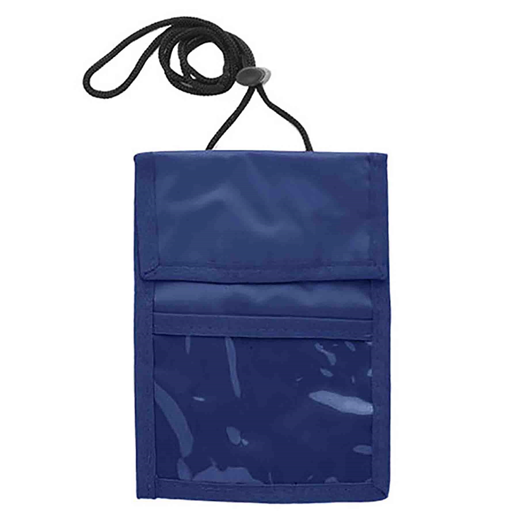 Large Badge Holder Neck Wallets With Clear Display Window 6