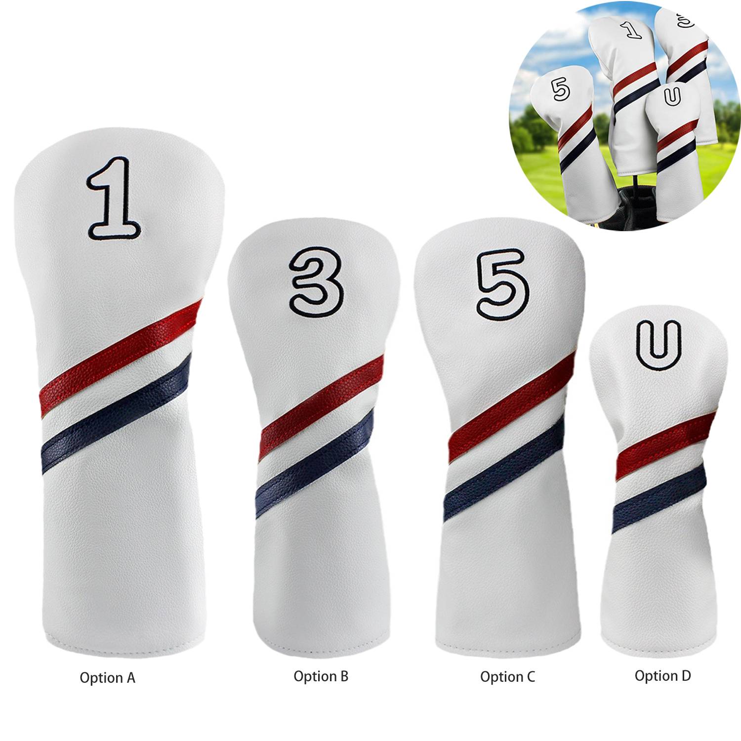 Waterproof PU Golf Club Headcover 7