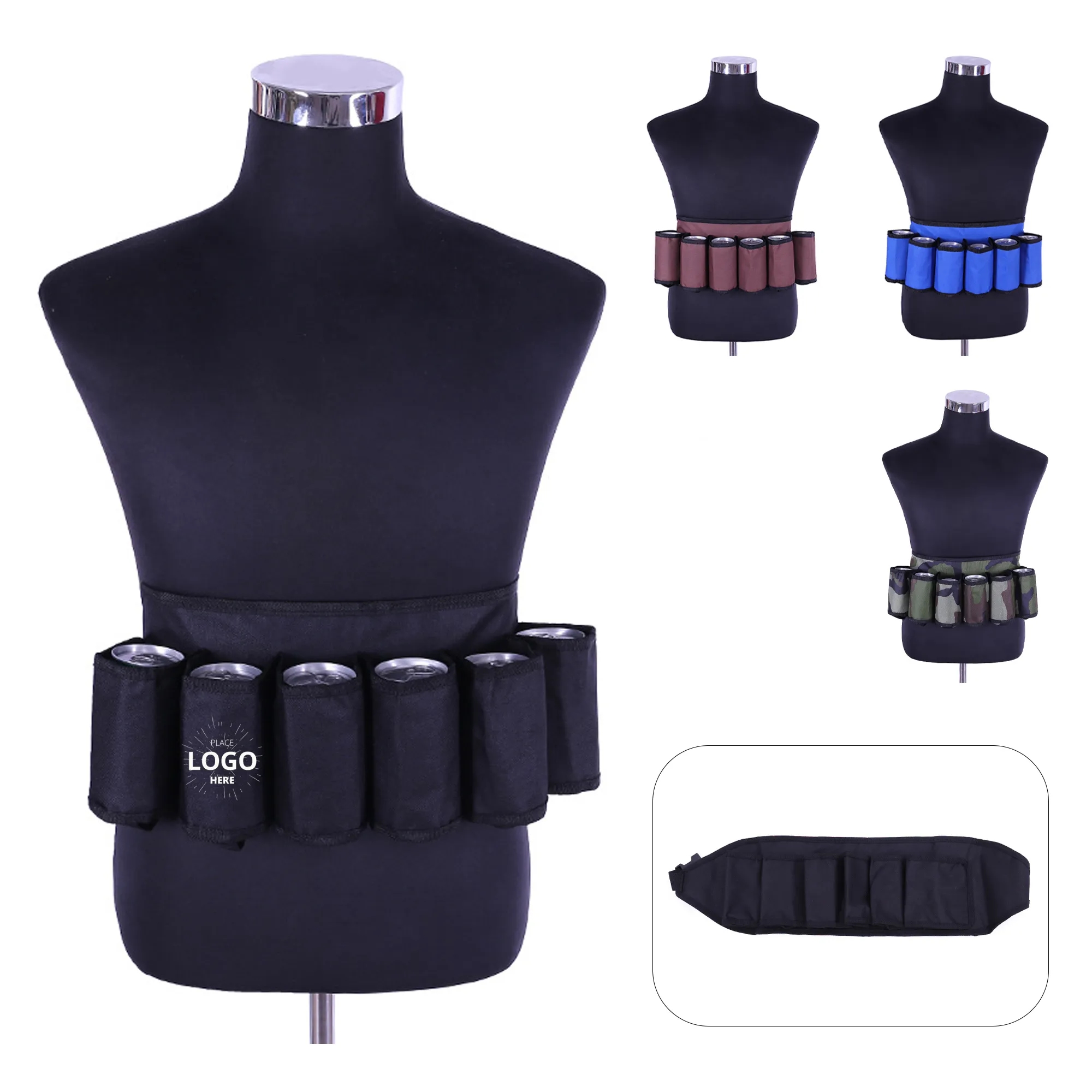 Adjustable 6 Pack Beer Belt Holder 5