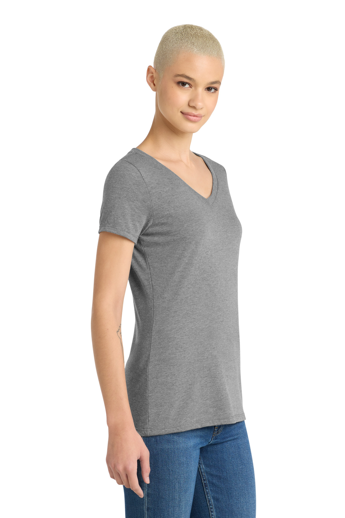 District Women's Perfect Tri V-Neck Tee. DM1350L 91