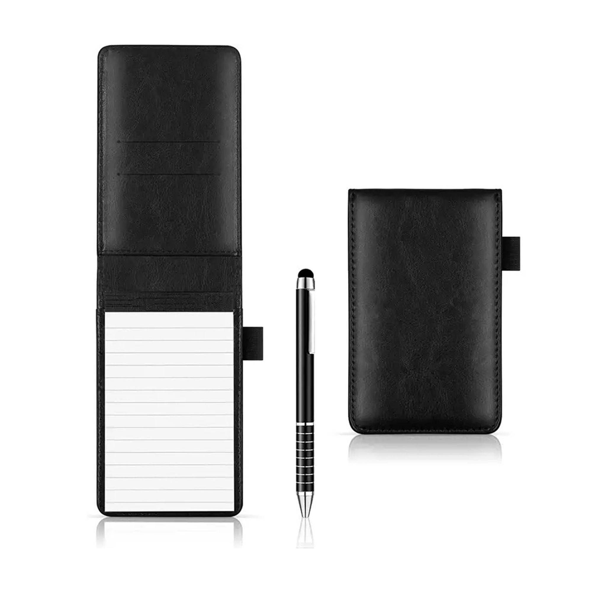 Synthetic Leather Pocket Notepad With Metal Ballpoint Pen 4