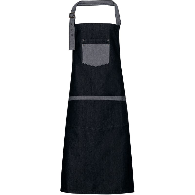 Artisan Collection By Reprime Unisex Domain Contrast Denim Bib Apron 5