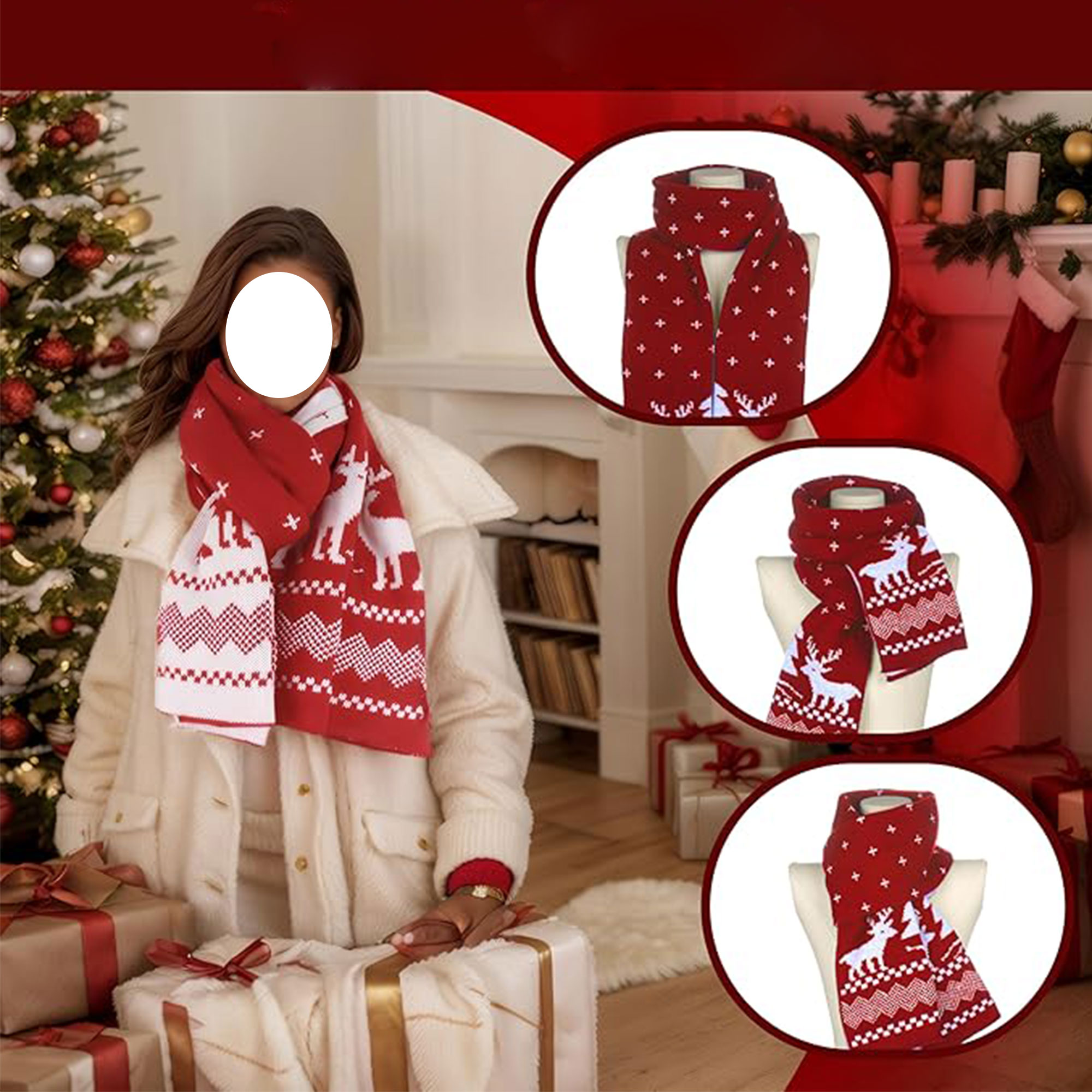 Christmas Winter Creative Gift Scarf 3