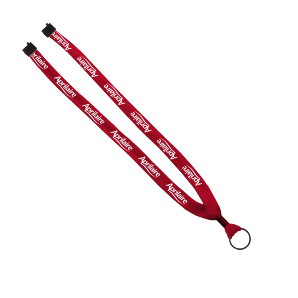 5/8" Polyester Shoelace Lanyard with Metal Crimp & Split-Ring 34