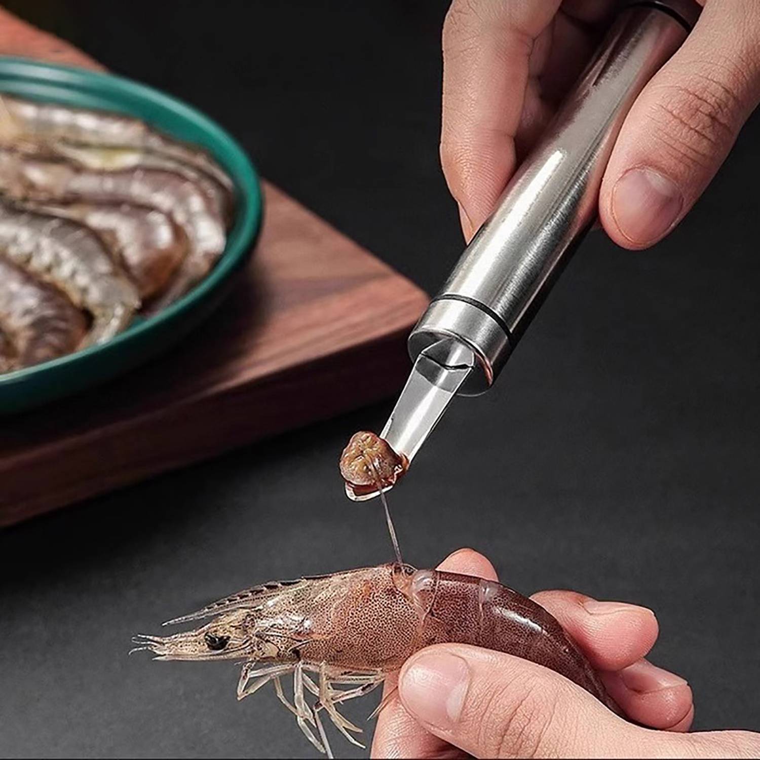 Stainless Steel Shrimp Deveiner & Fruit Pit Remover 1