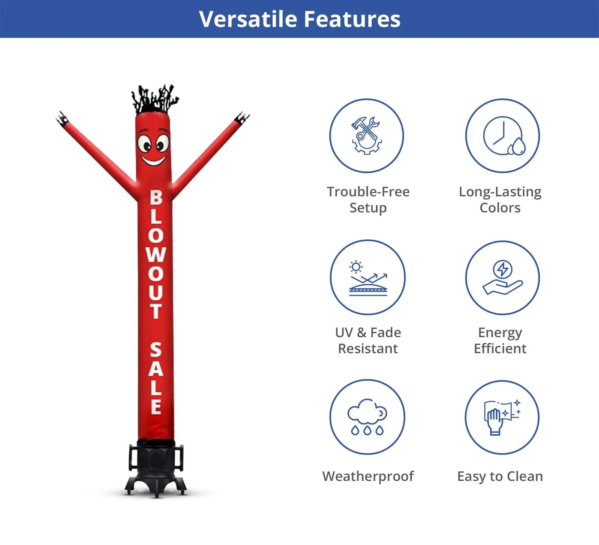 Blowout Sale Inflatable Tube Man with Blower 6