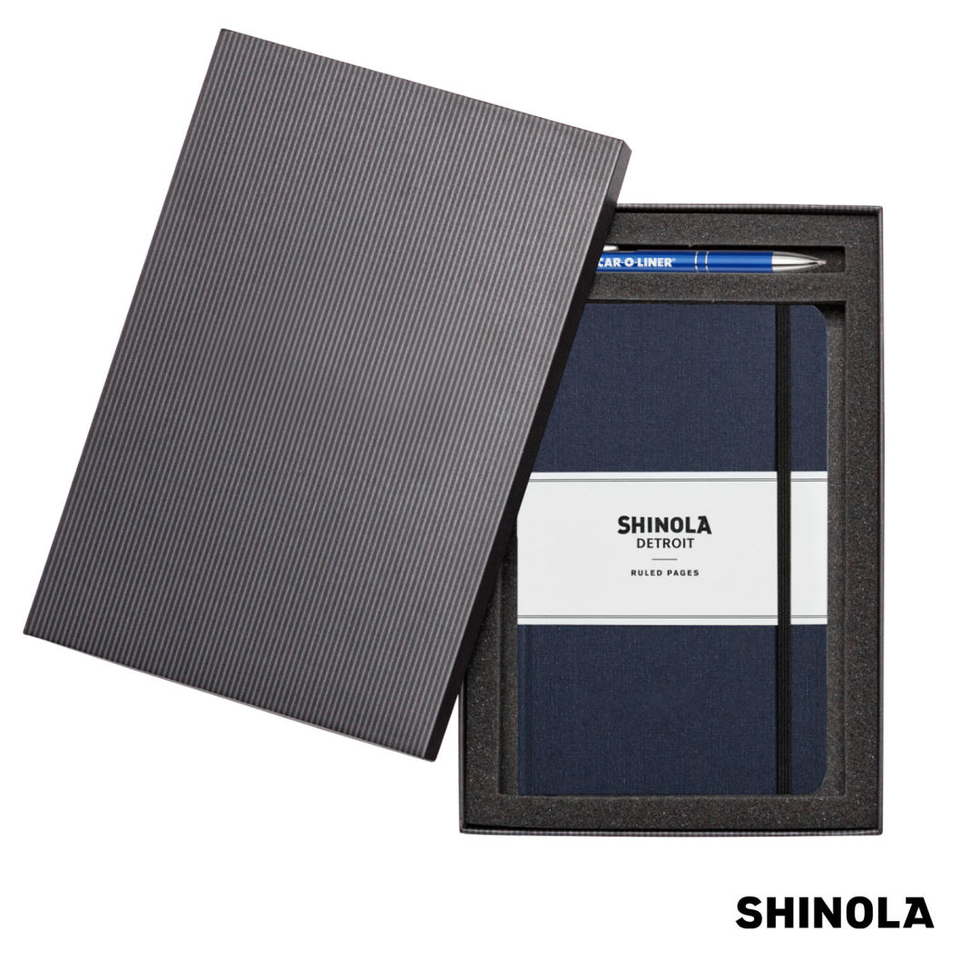Shinola® HardCover Journal/Clicker Pen Gift Set - (M) 3