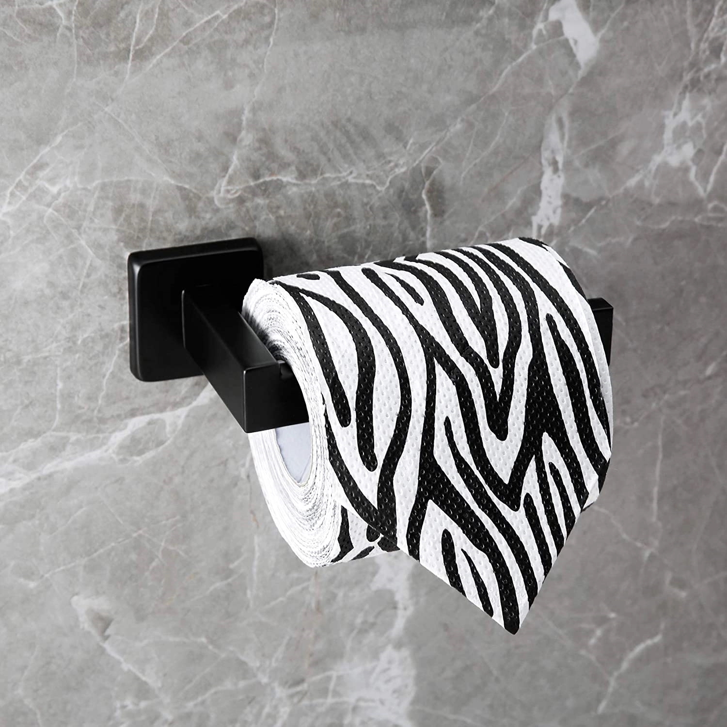 Custom Black And White Stripes Printed Toilet Paper 3