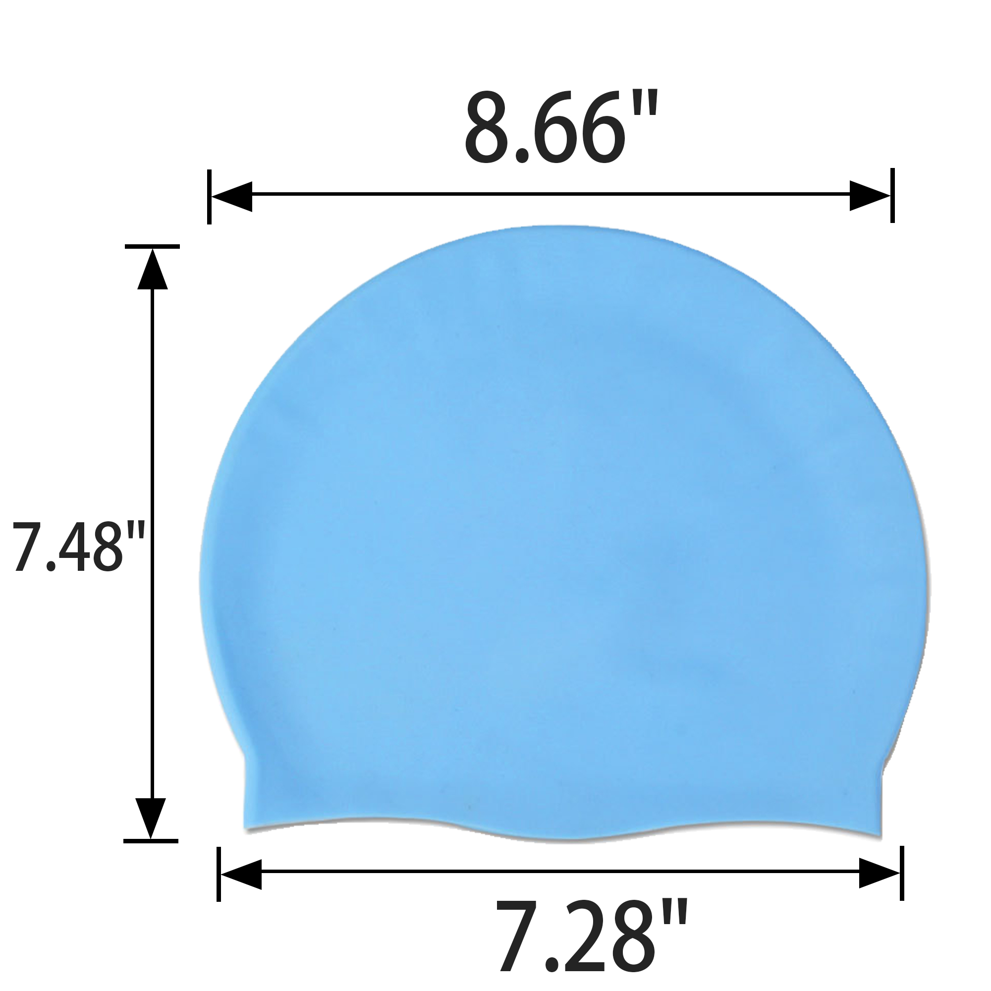 Silicone Swim Cap ?C Waterproof, Ear Protection, 16 Colors 5