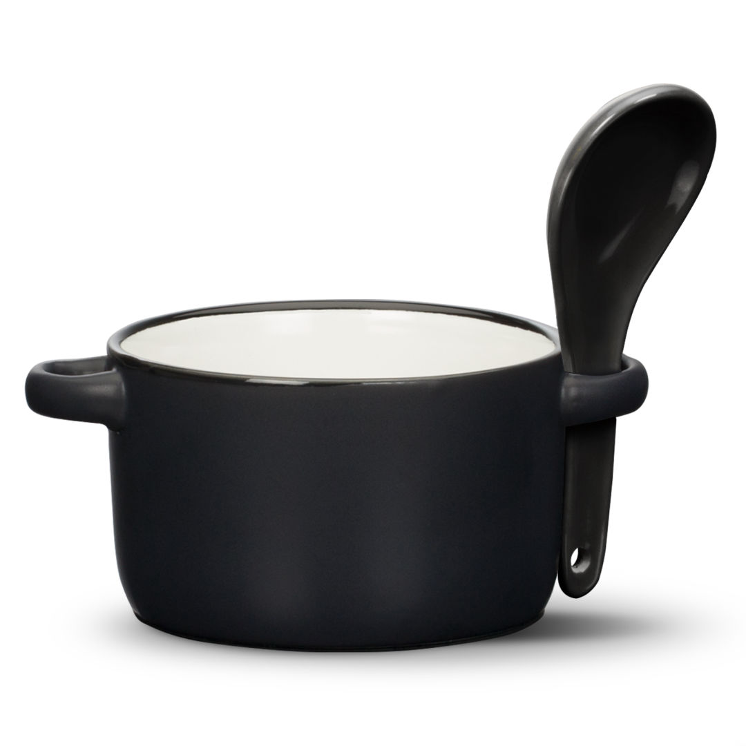 Merritt Soup Mug & Spoon - 12oz - Deep Etch 6