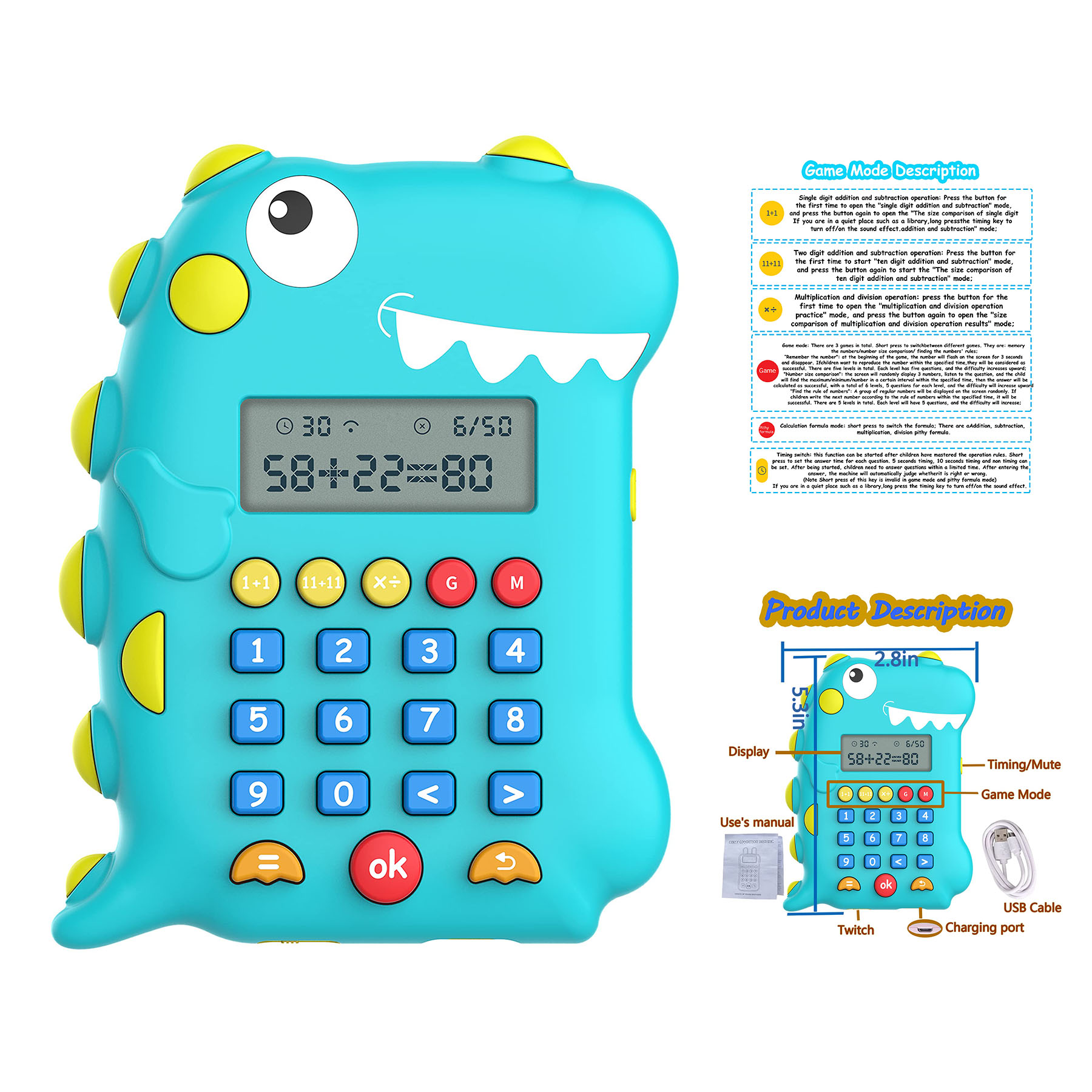 Electronic Math Games for Kids 6-8 1