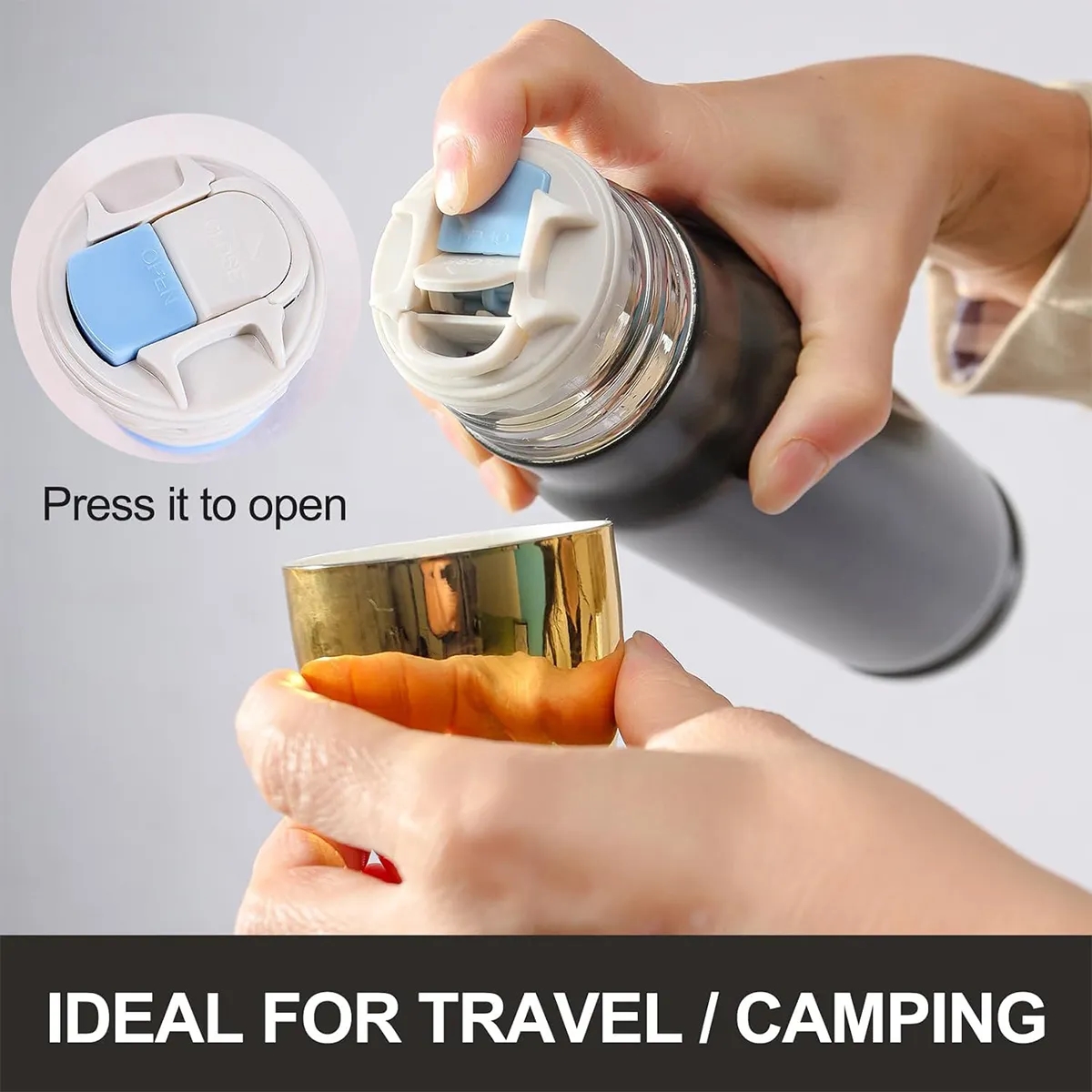Unique 17oz 304 Stainless Steel  Bullet Shape Water Bottle 3