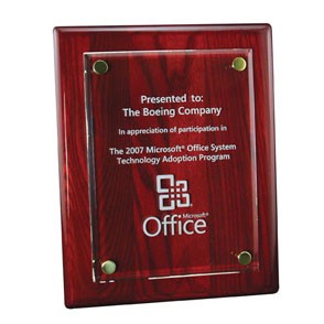 Piano Finish Floating Acrylic Plaque 1