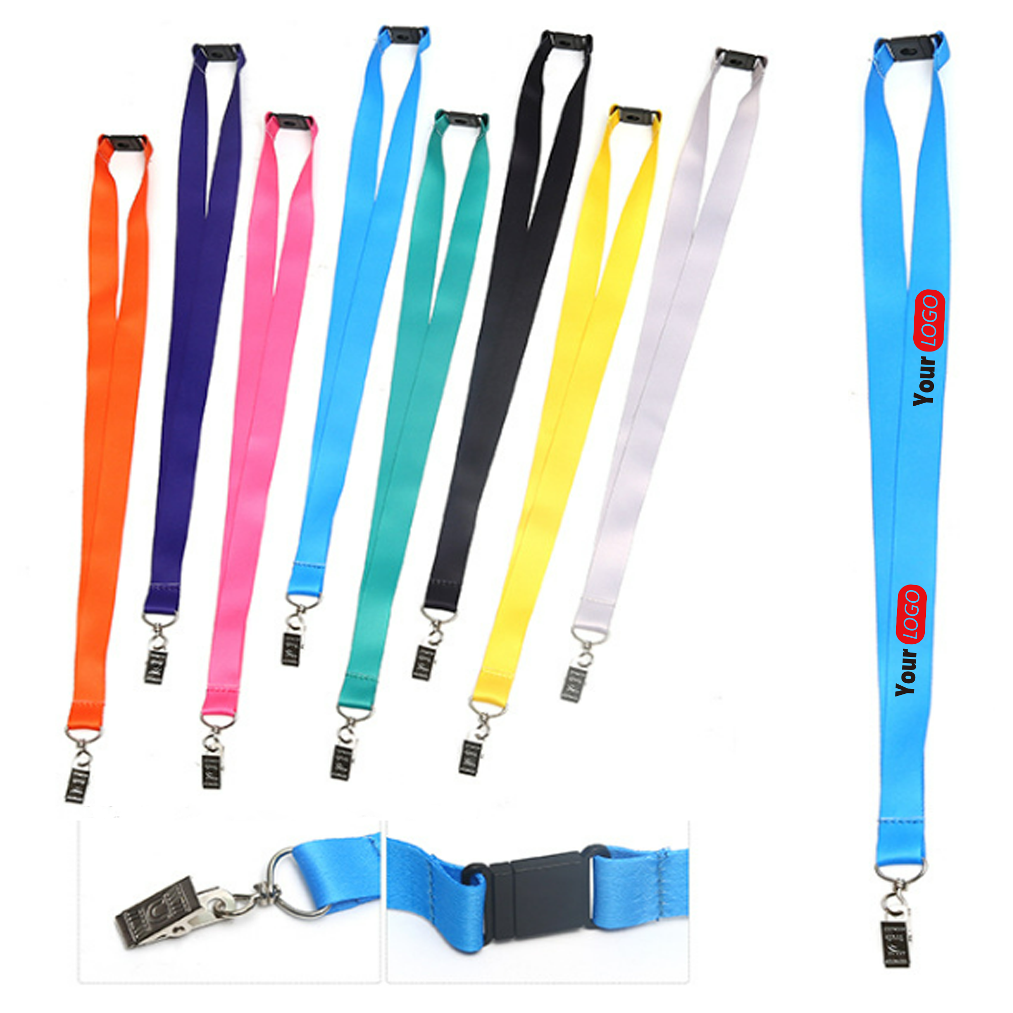 Polyester Lanyards with Full Color Print and Safety Breakaway 3