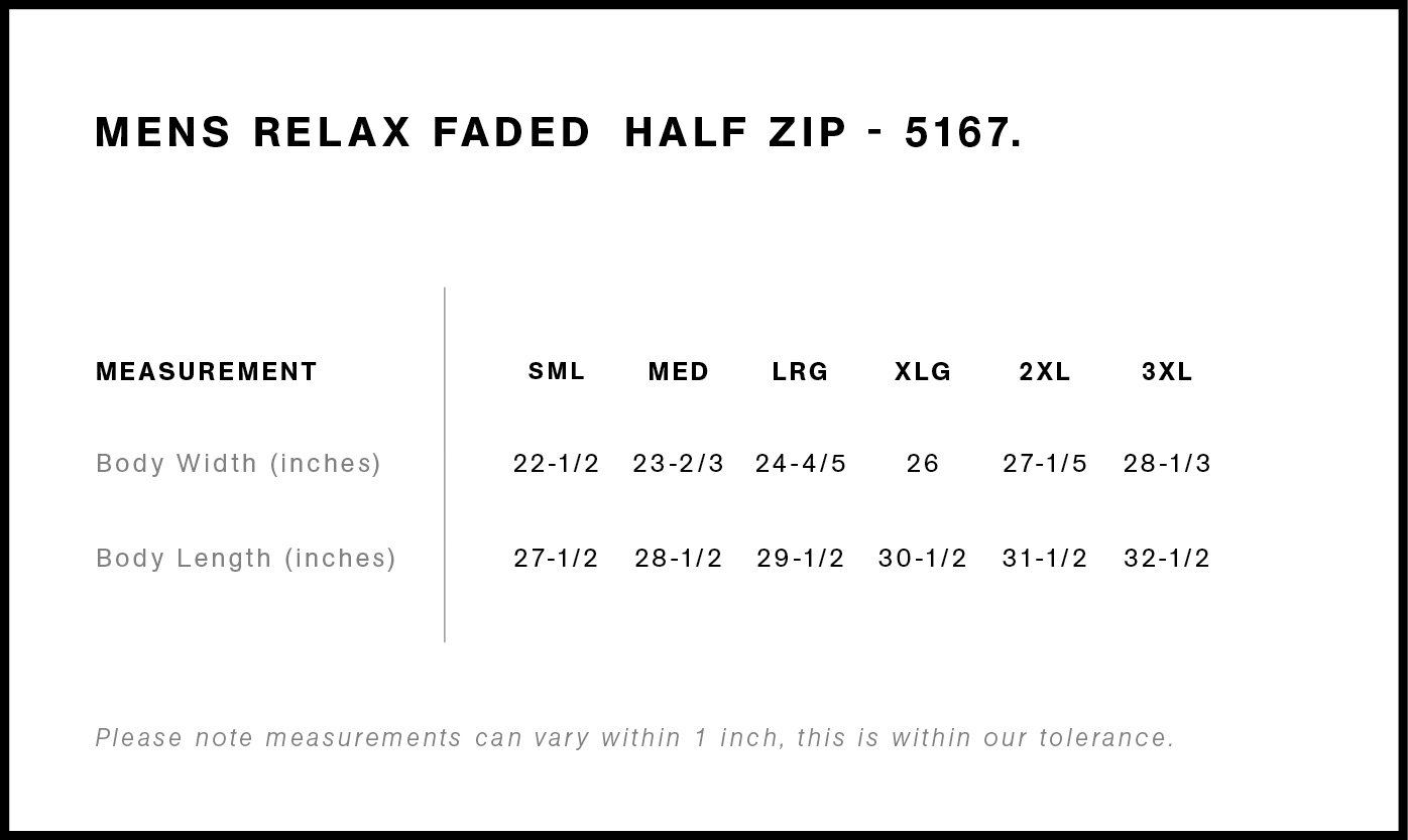Relax Faded Half Zip | 5167 16