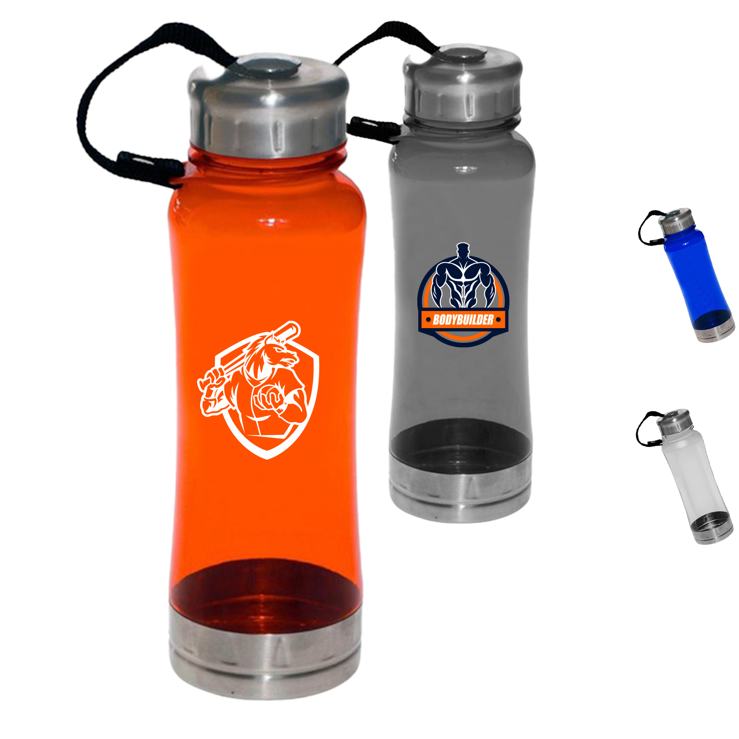 23 oz. Translucent Curved Sports Bottles with Twist Lid 2