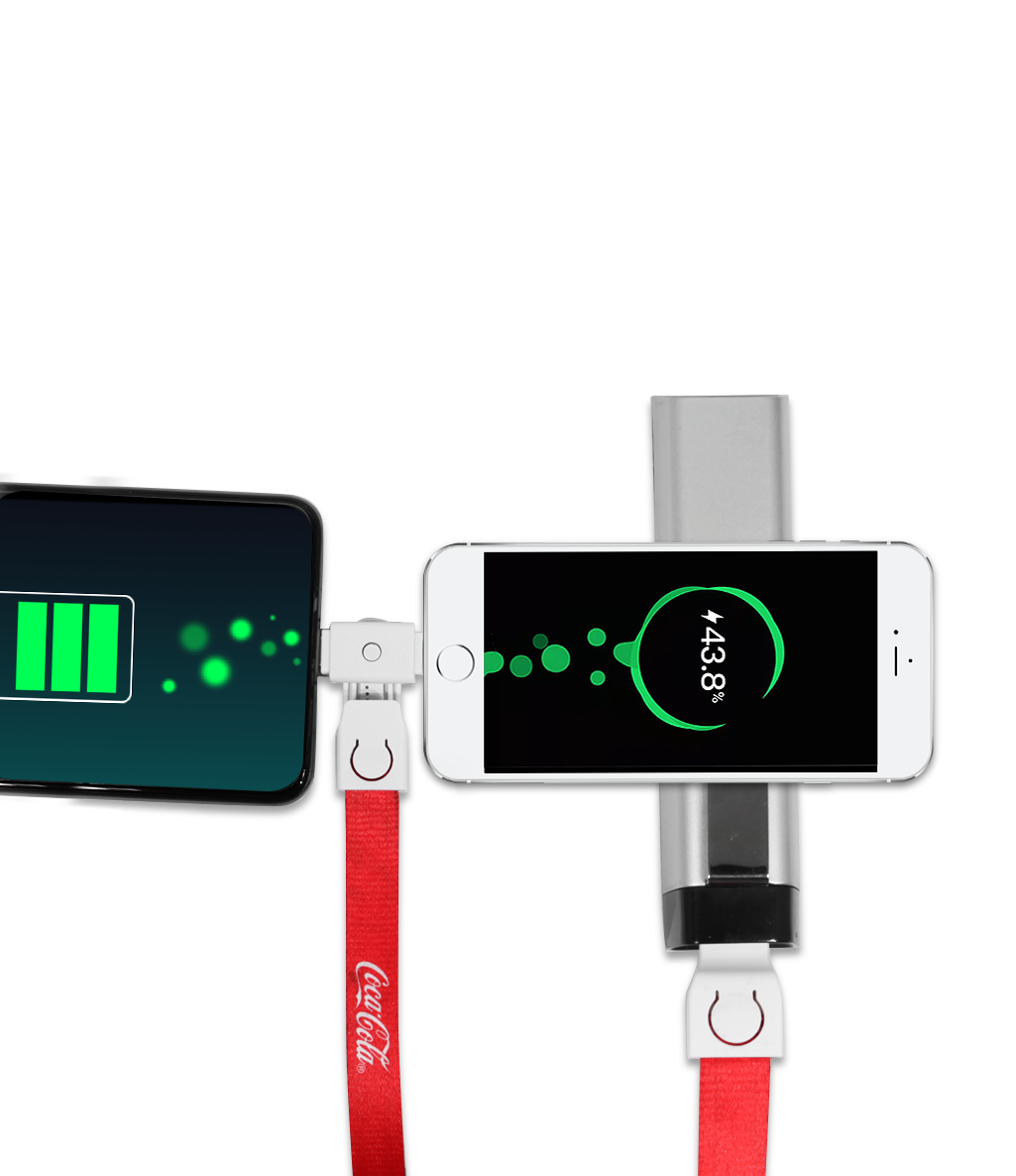 Wildrose Lanyard, 3 in1 Charging Cable with USB Tip