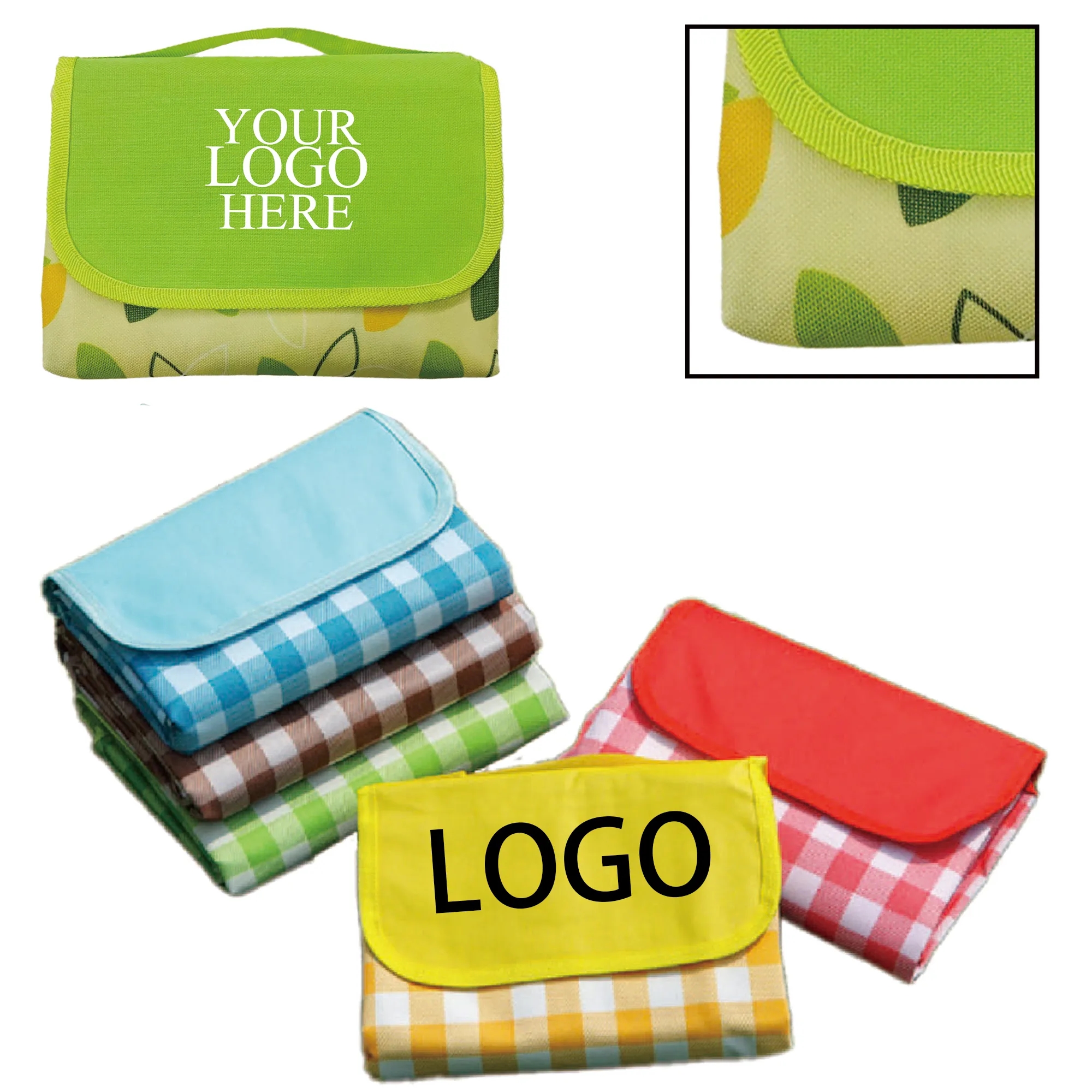 Custom Printed Roll Up Picnic Blanket 5