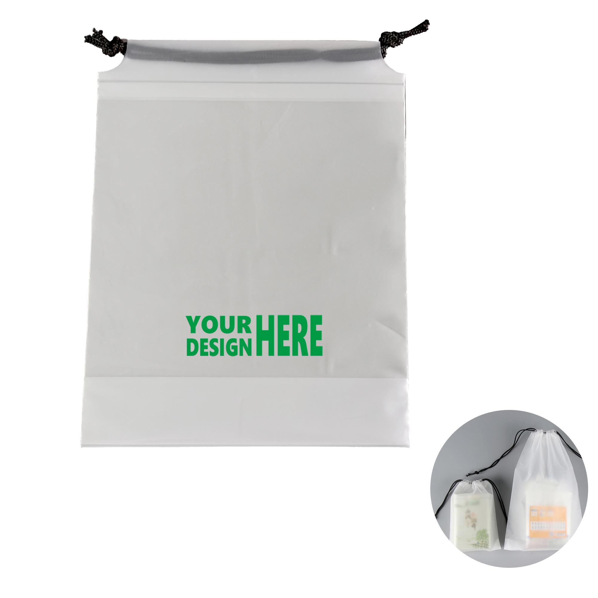 Frosted Drawstring Bag for Lightweight Storage 2