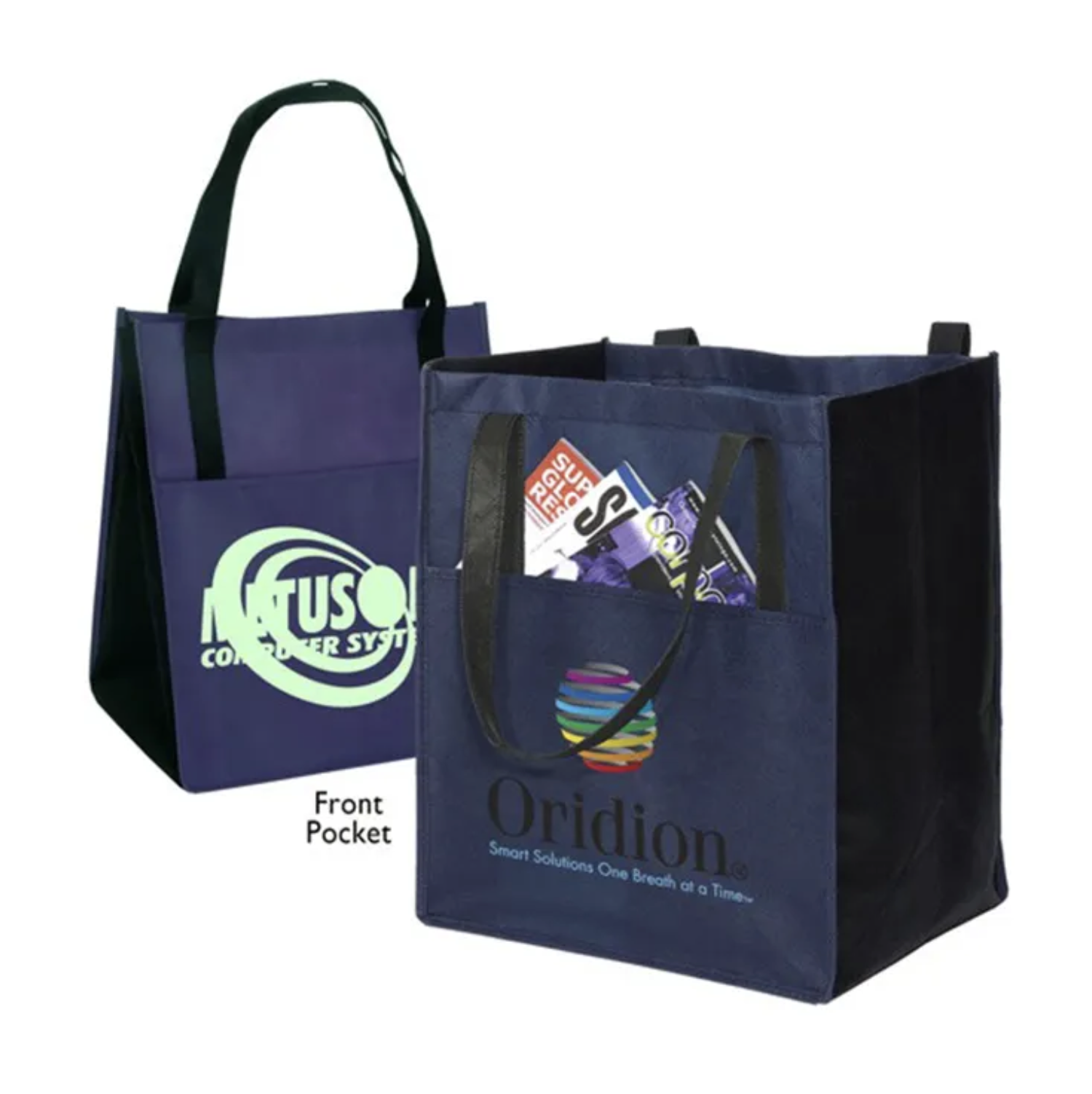 Non Woven Grocery Bag With Front Pocket 1