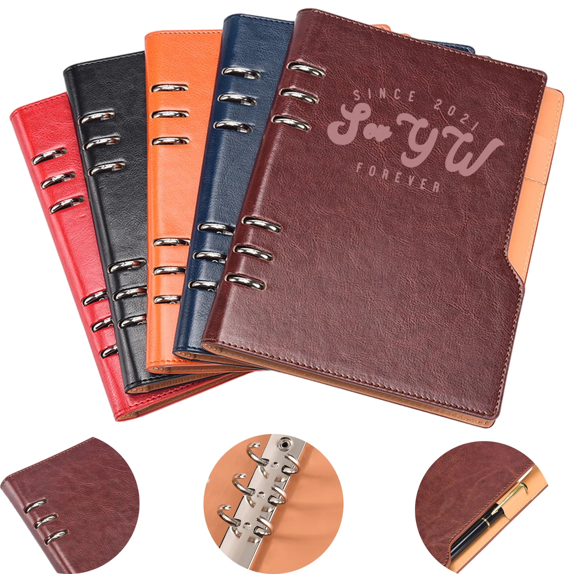 Loose-Leaf Notebook With Pen Hole