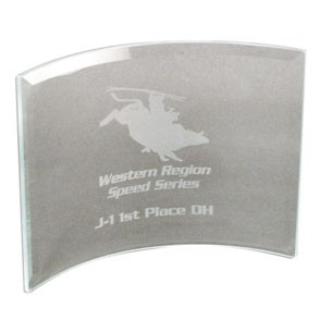 Beveled Glass Crescent Award 1