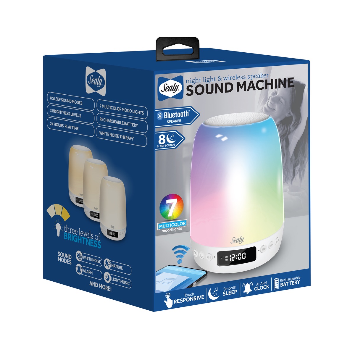 Sealy® Night Light Wireless Speaker Sound Machine 10