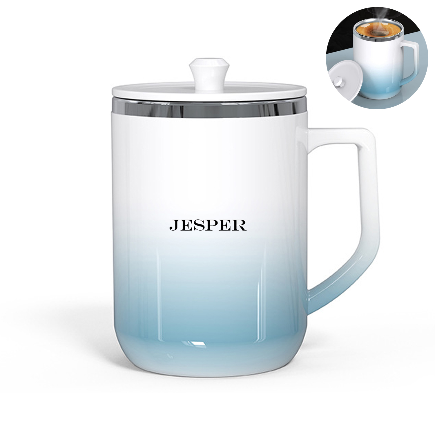 Temperature Differential Automatic Stirring Ceramic Mug 7