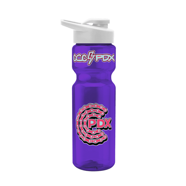 Blazer 28oz Transparent Bike Bottle w/Drink-thru Lid 2448