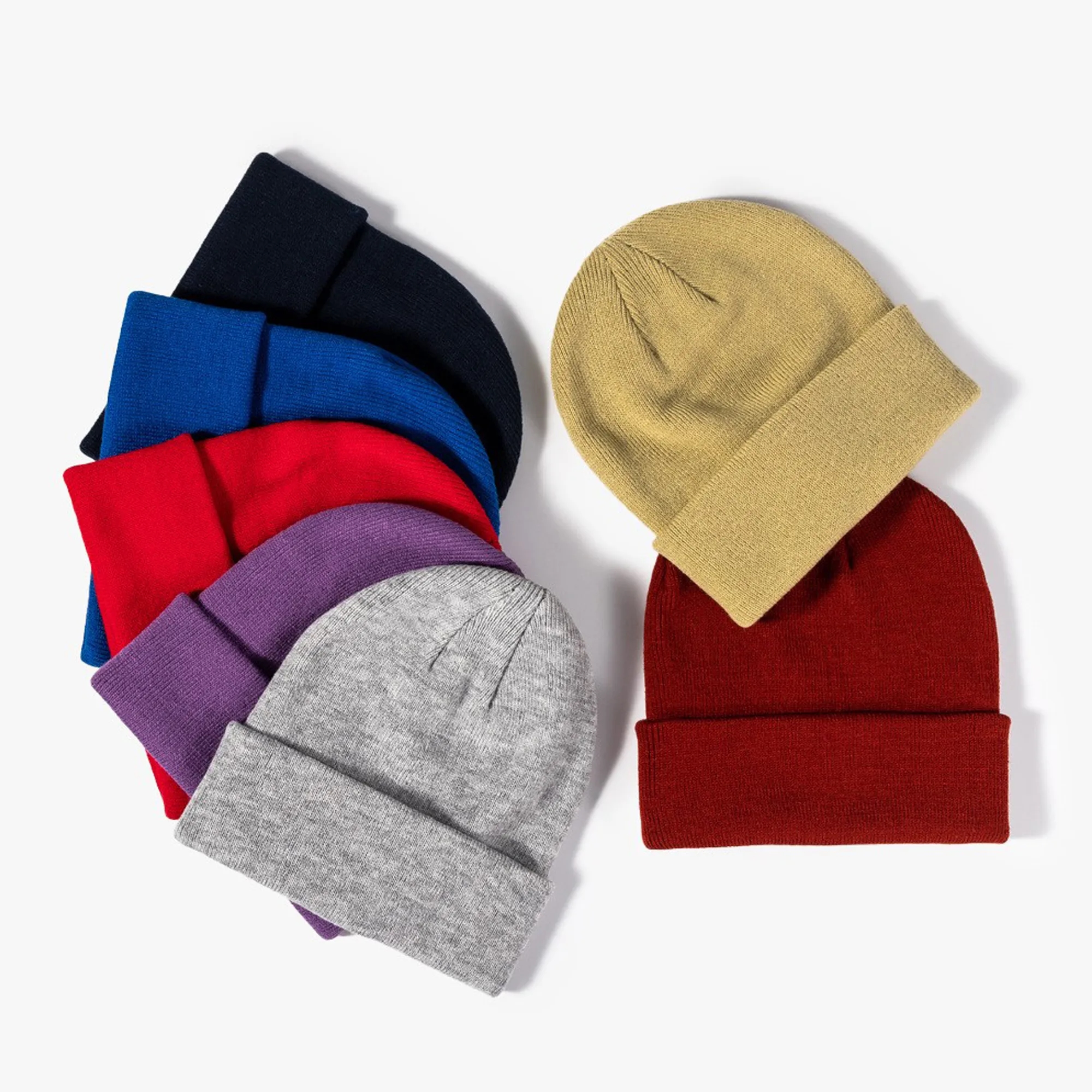 Cuff Cotton Embroidered Knitted Beanie 3