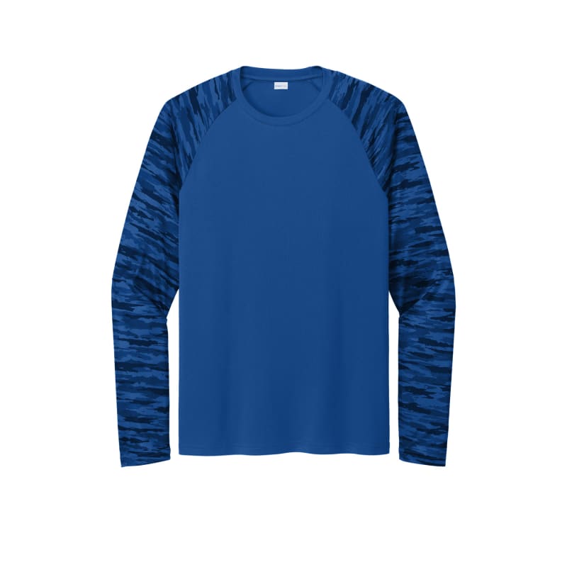 Sport-Tek Drift Camo Colorblock Long Sleeve Tee 13