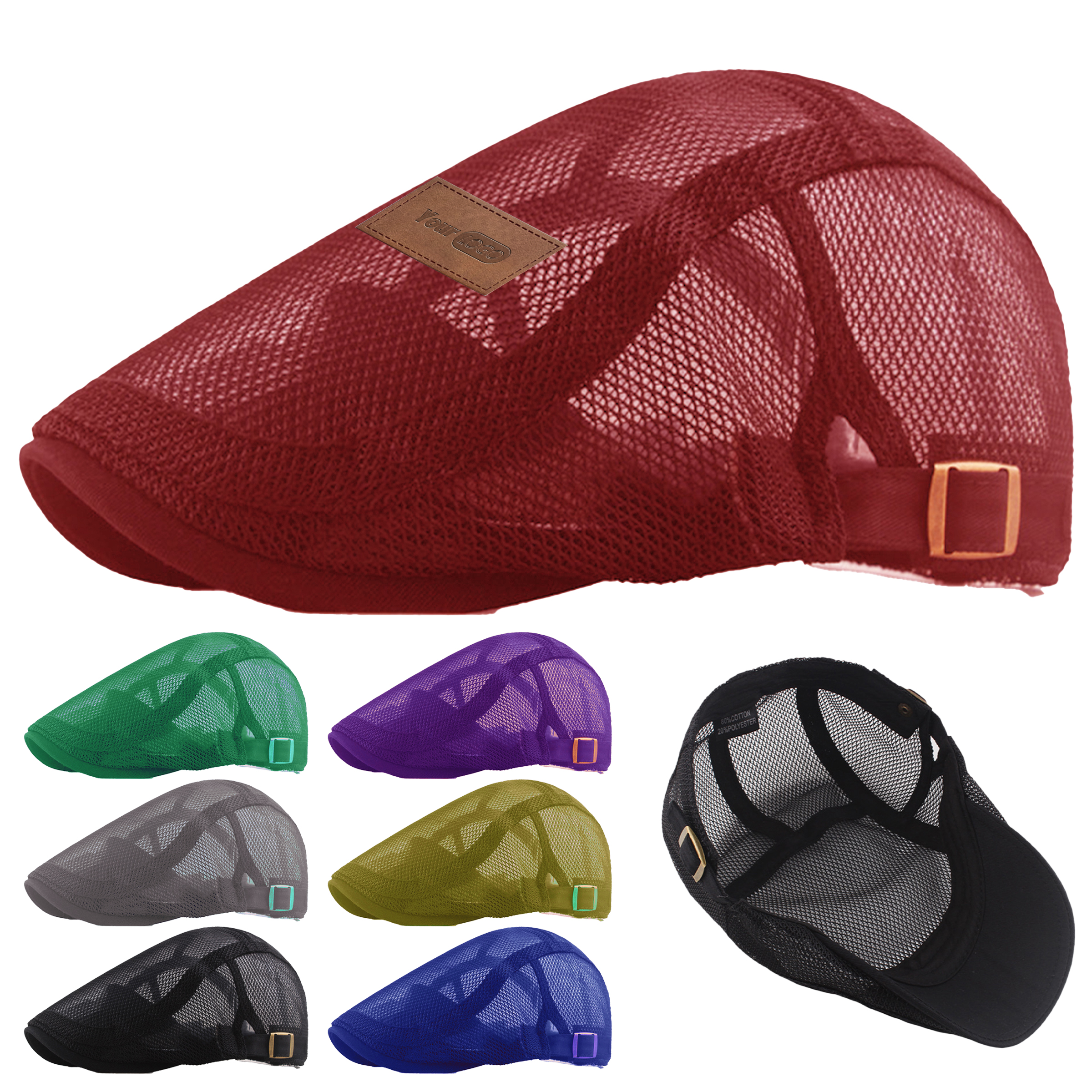 Cotton-Polyester Lightweight Mesh Beret-Style Caps For Ultimate Breathability 3