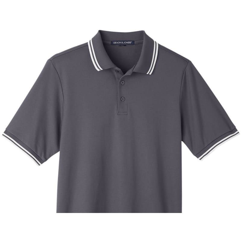 Devon & Jones Men's CrownLux Performance™ Plaited Tipped Polo 10